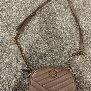 Tory Burch Tan Quilted Crossbody Bag